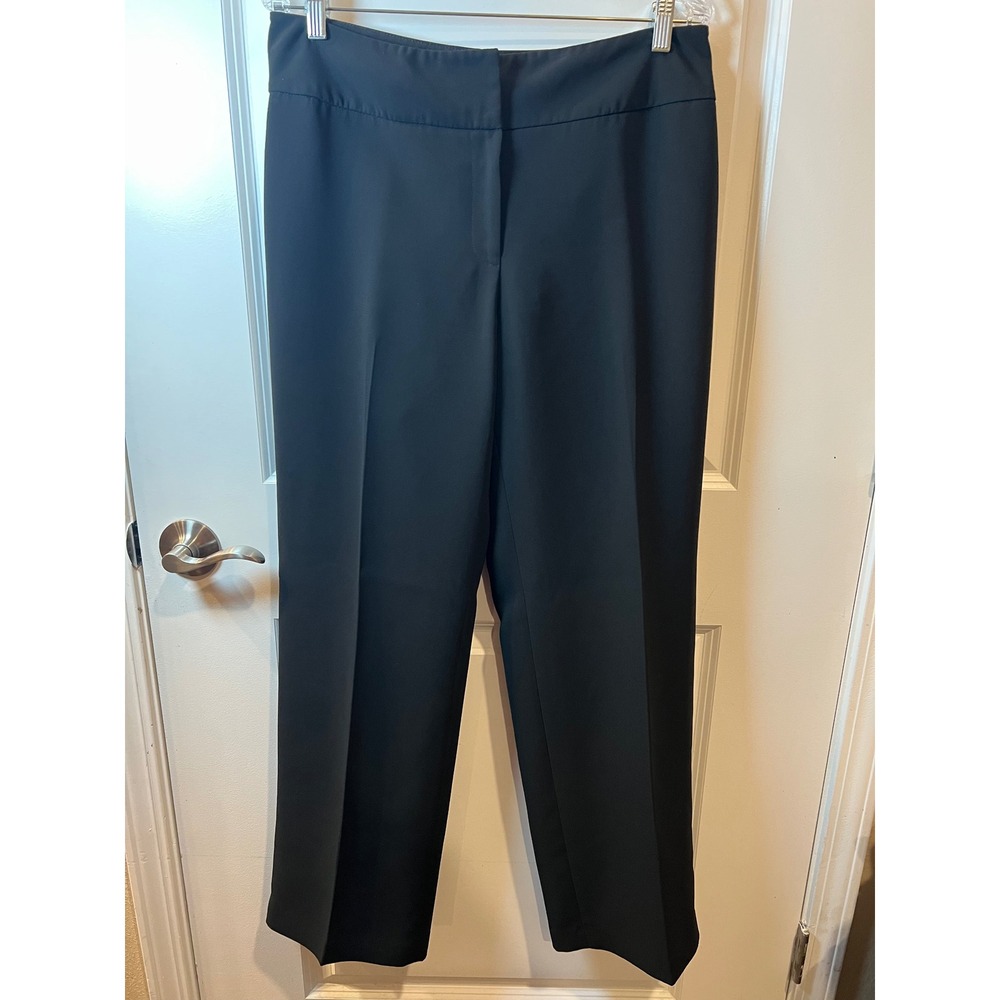 Kasper Womens Dress Pants Lined Crepe Black Size 10